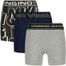 Vingino Jongens ondergoed 3-pack boxers logo Blauw 104 Male