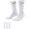 Conjunto de 3 pares de meias Nike Everyday Branco Unisexo - SX7664-100 Branco S unisex