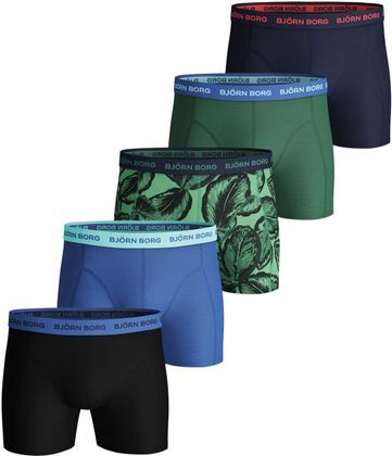 Bjorn Borg Boxershorts 5-Pack Sammy Leafy  - Groen - Size: Extra Large