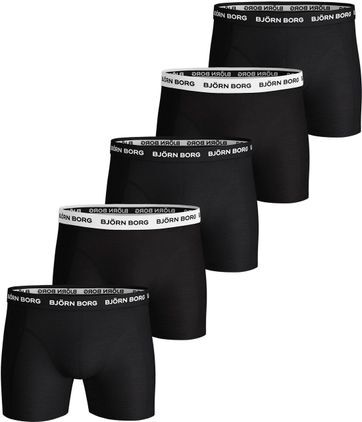 Bjorn Borg Björn Borg Boxershorts 5-Pack Solids  - Zwart - Size: Medium