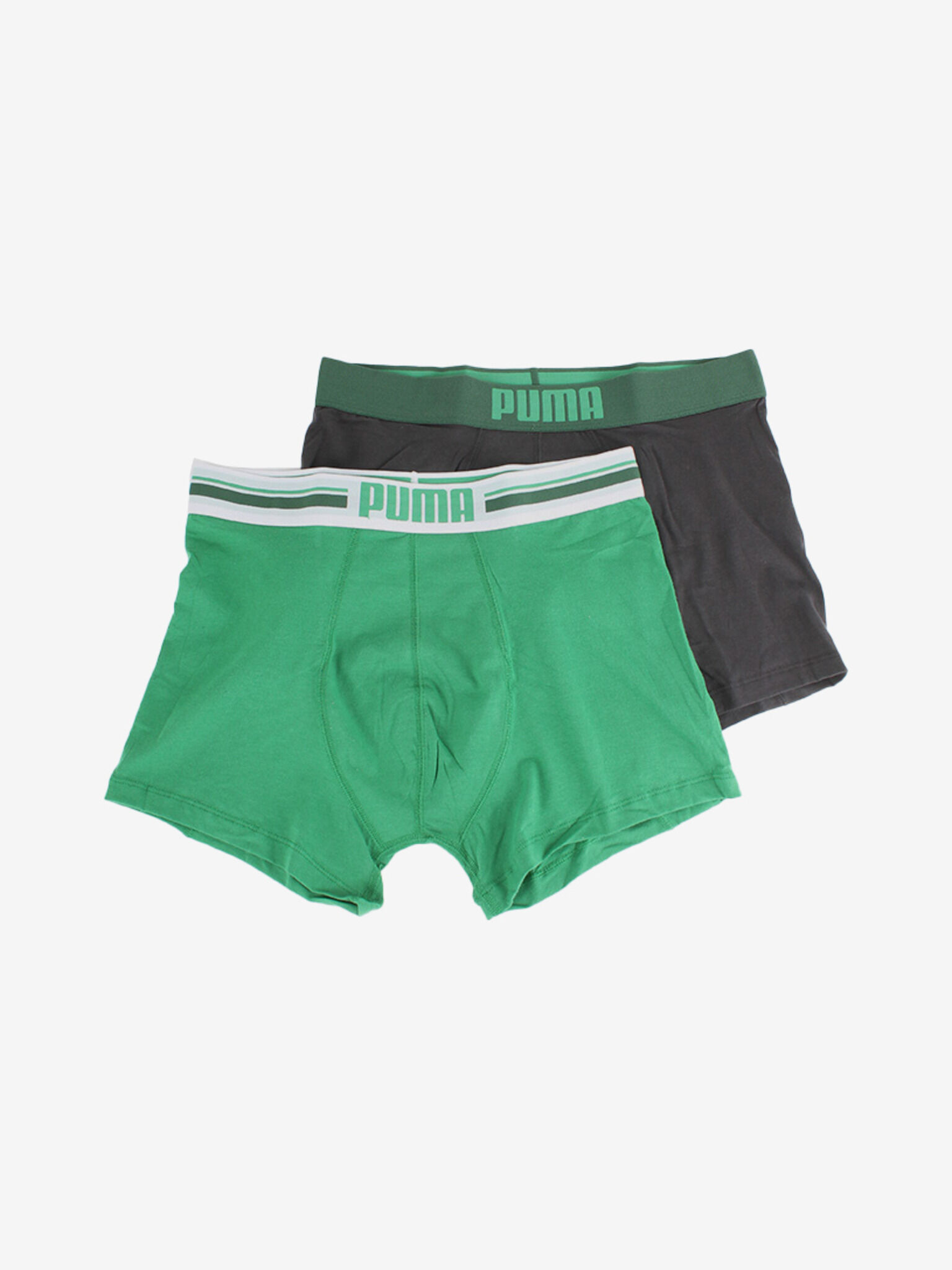 Puma Placed Logo Boxers 2 pcs zwart groen Heren Heren