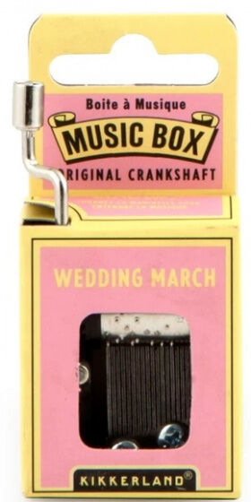 Kikkerland muziekdoos Wedding March 4 x 5 cm RVS zilver - Zilver