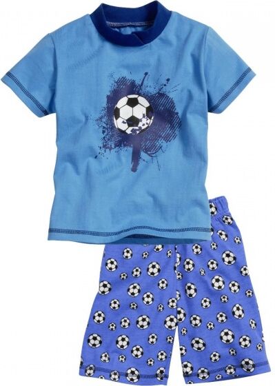 Playshoes pyjama voetbal korte mouw donkerblauw jongens - Donkerblauw