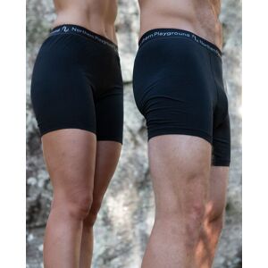 Northern Playground Boxer Organic Wool And Silk Ms Black M