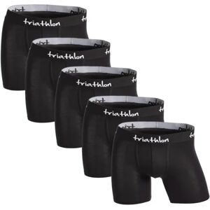 Triathlon Boxershorts Bambus Boxer Shorts Pakke Sort (5 Stk) M