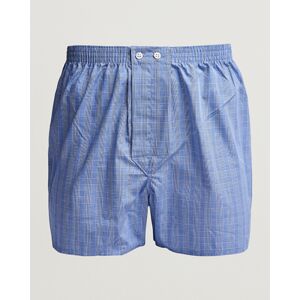 Derek Rose Classic Fit Cotton Boxer Shorts Blue