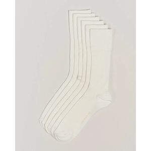 CDLP 6-Pack Cotton Rib Socks White