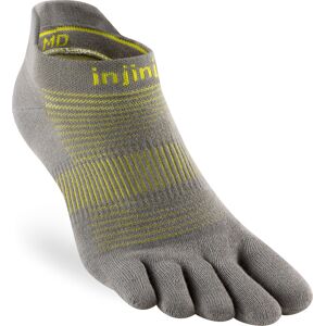 Injinji Men's Run Lightweight No-Show Neon Silver L, Neon Silver