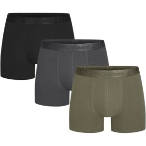 Urberg Men's Isane 3-pack Bamboo Boxers Grey/Black/Green M, Grey/Black/Green