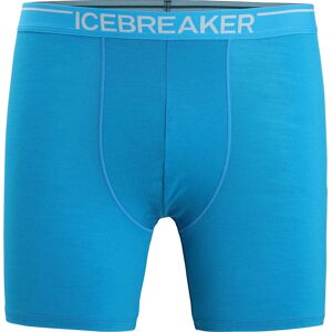 Icebreaker Men's Anatomica Long Boxers GEO BLUE S, Geo Blue