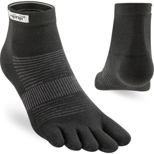 Injinji Men's Run Lightweight Mini-Crew Black L, Black