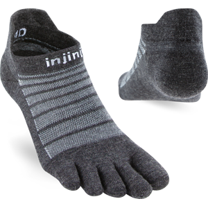 Injinji Men's Run Lightweight No-Show Wool Slate M, Slate