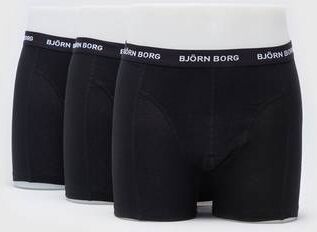 Björn Borg Boxershorts Noos Solids 3-Pk Svart  Male Svart