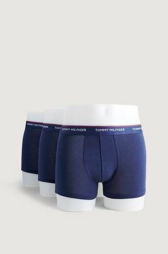 Tommy Hilfiger Underbukser Premium Essentials Cotton Stretch Trunk 3-Pk Blå  Male Blå