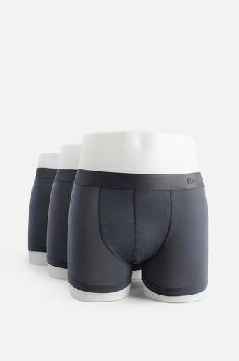 Resteröds Truser Boxer Trunk Lyocell Short Leg 3-Pk Grå  Male Grå