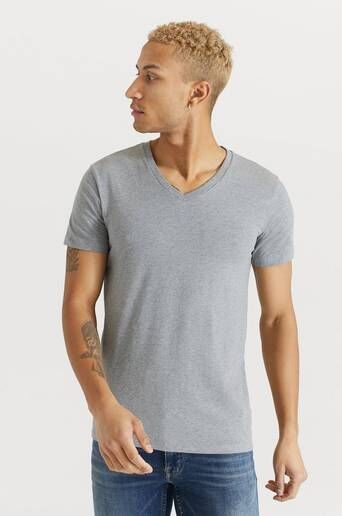 Levi'S T-Shirt Levi'S Men V-Neck 2-Pk Grå  Male Grå