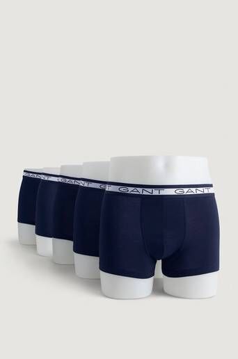 Gant Boxershorts Basic Trunk 5-Pack Blå  Male Blå