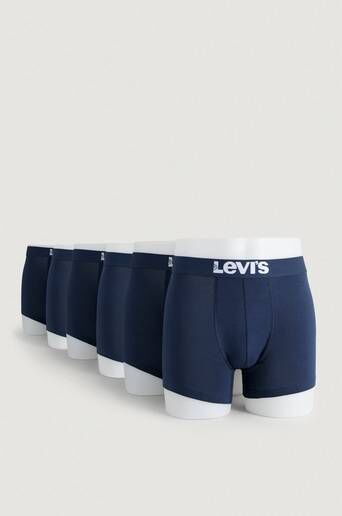 Levi'S Boxershorts Solid Basic Boxer 6-Pk Blå  Male Blå