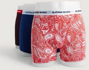 Björn Borg Boksershorts Essential Boxer 3-Pakning Rød  Male Rød