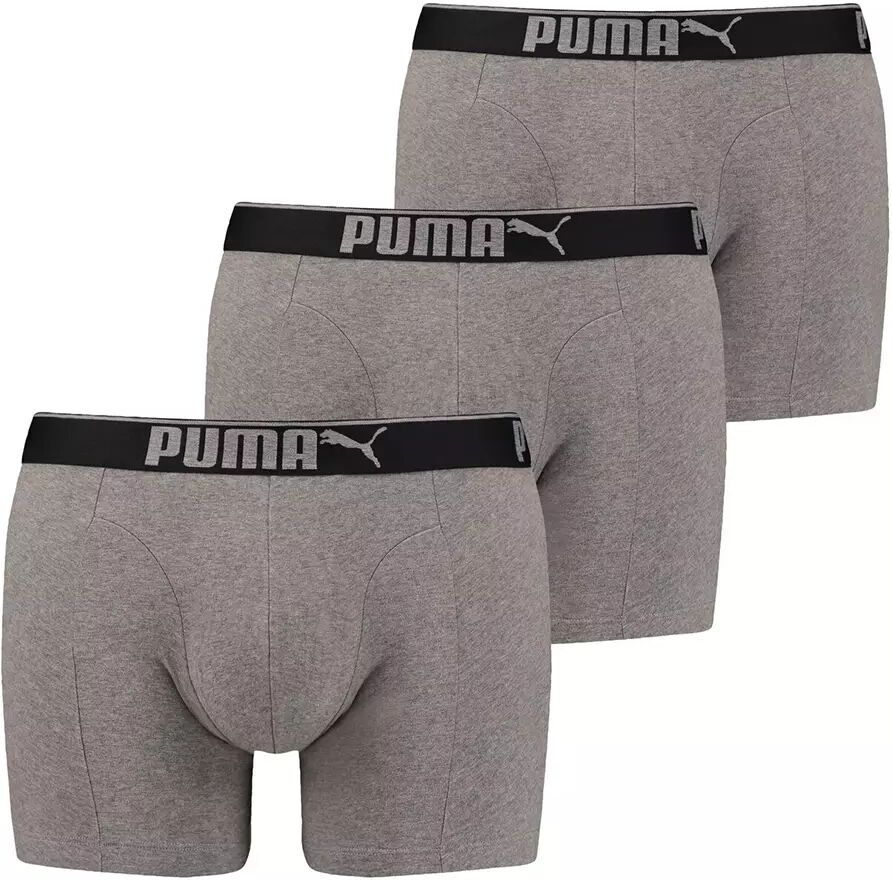 Puma Sueded Cotton 3-Pack - Boxershorts - Grey Melange - XL