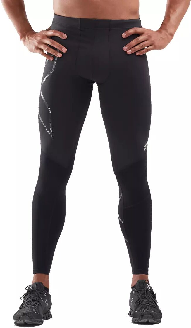 2XU Wind Defence Comp -  - Tights - Black/Striped Silver Reflective - XL