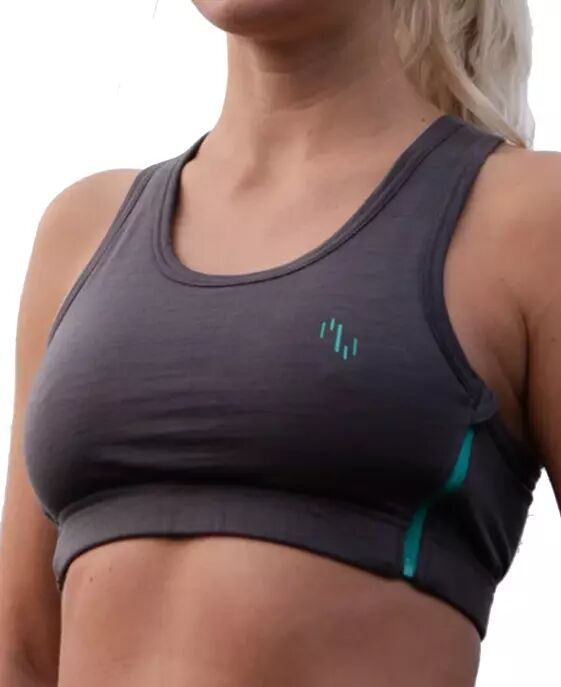 Northern Playground Zipbra Wool - Sports-BH - Grå - XS