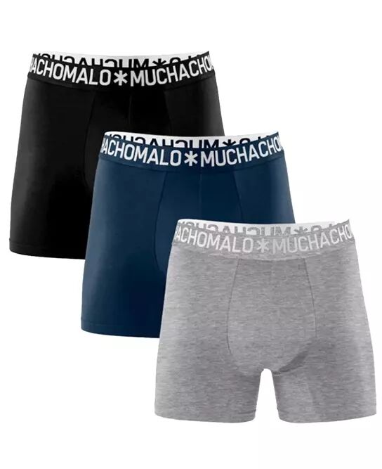 Muchachomalo Cotton 3pk - Boxershorts - Black/Blue/Grey - XXL