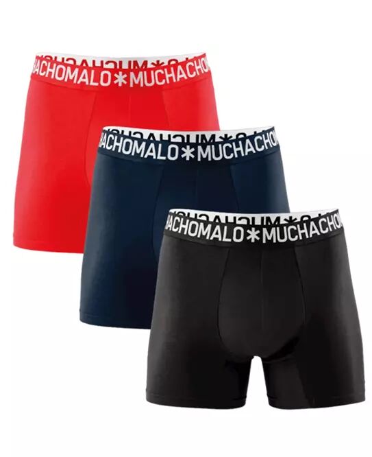 Muchachomalo Cotton 3pk - Boxershorts - Black/Blue/Red - S