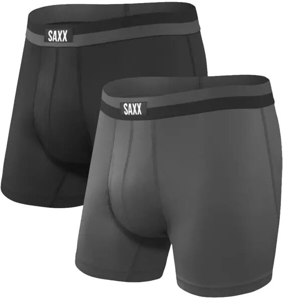 SAXX Sport Mesh 2pk - Boxershorts - Black/Graphite - M