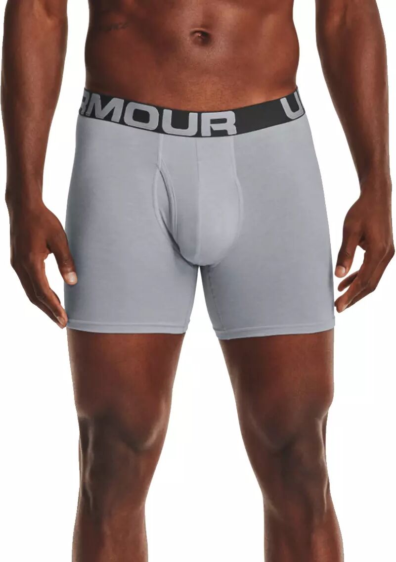 Under Armour Charged Cotton 6in 3pk - Boxershorts - Mod Gray - XXL