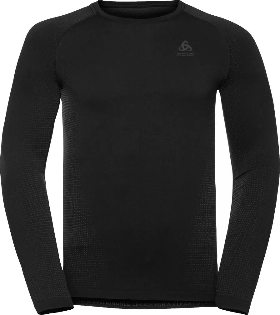 Odlo Performance Warm Eco L/S - Trøye - Black/Graphite Grey - XL