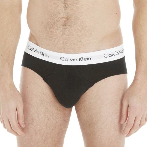 Calvin Klein 3-pakning Cotton Stretch Hip Brief - Black