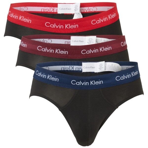 Calvin Klein 6-pakning Cotton Stretch Hip Brief - Red/Black