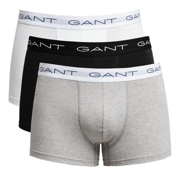 Gant 3-pakning Essential Basic CS Trunks - Grey/Black