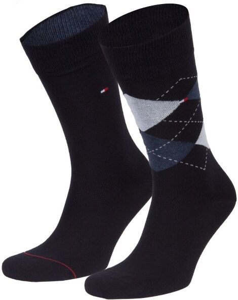 Tommy Hilfiger 2-pakning Men Sock Check - Navy-2