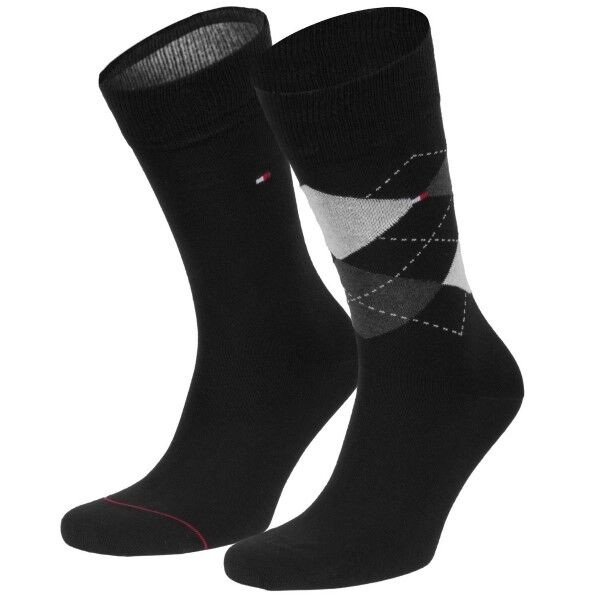 Tommy Hilfiger 2-pakning Men Sock Check - Black