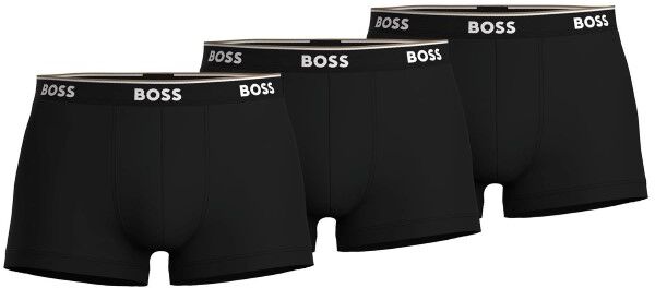 Hugo Boss 3-pakning Cotton Stretch Trunks - Black