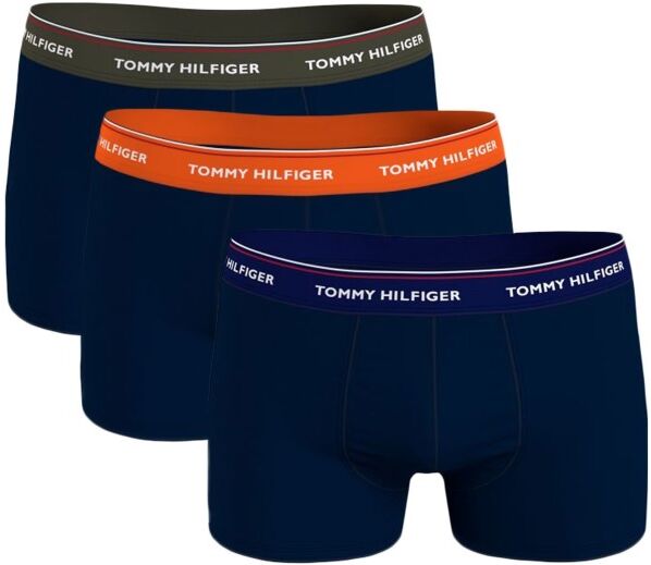 Tommy Hilfiger 3-pakning Stretch Trunk Premium Essentials - Green/orange