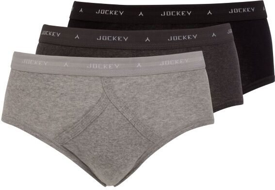 Jockey 3-pakning Classic Y-Front Brief - Grey/Black