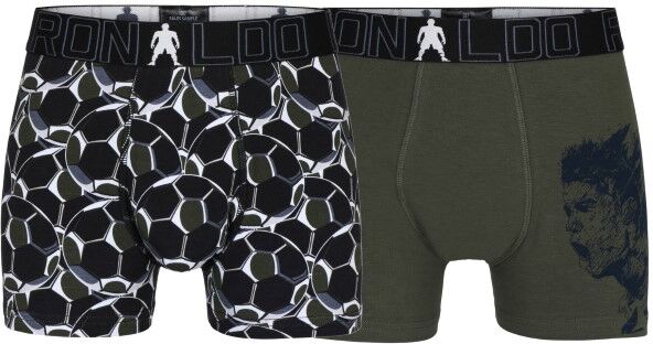 CR7 Cristiano Ronaldo 2-pakning Boys Line Trunk - Black/Green