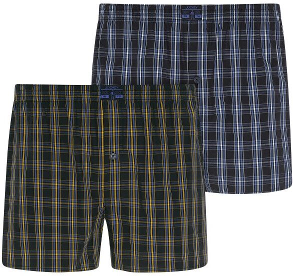 Jockey 2-pakning Woven Boxer Shorts - Blue/Brown