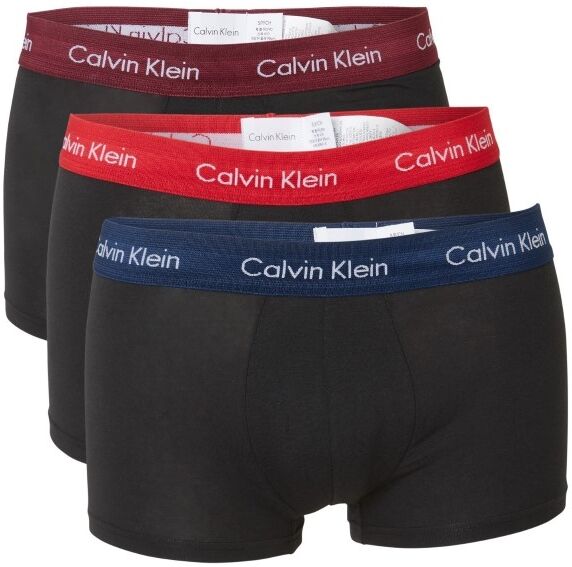 Calvin Klein 3-pakning Cotton Stretch Low Rise Trunks - Red/Black