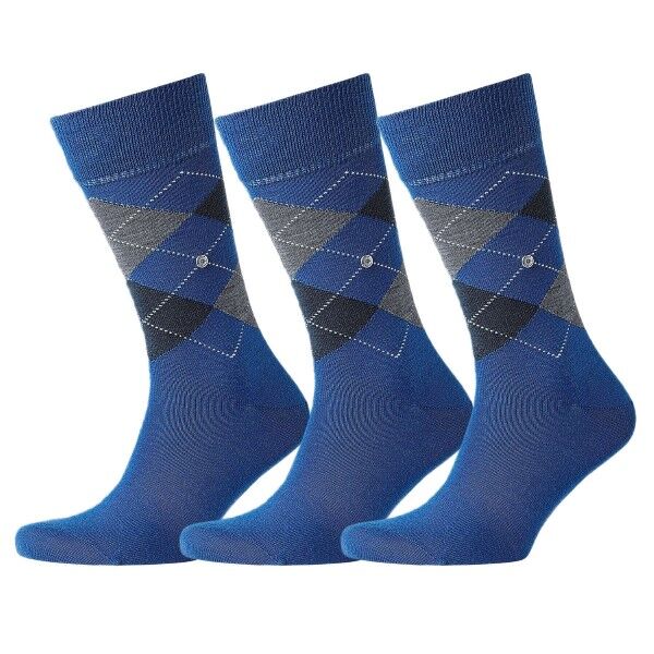 Burlington 3-pakning Edinburgh Wool Sock - Blue * Kampanje *