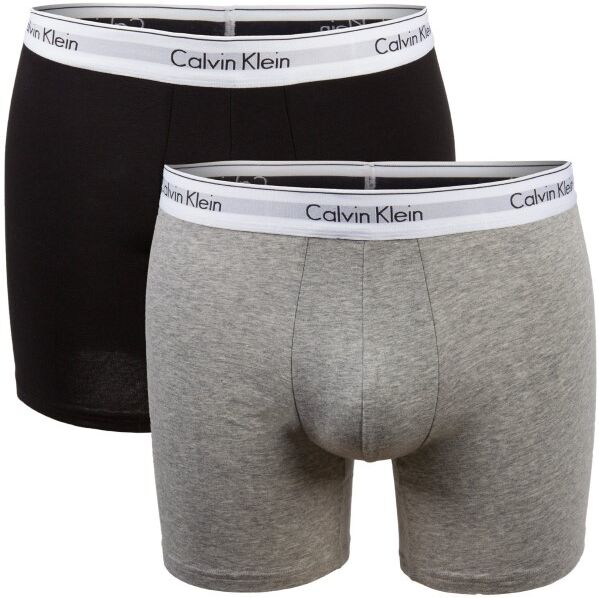 Calvin Klein 2-pakning Modern Cotton Boxer Briefs - Black/Grey