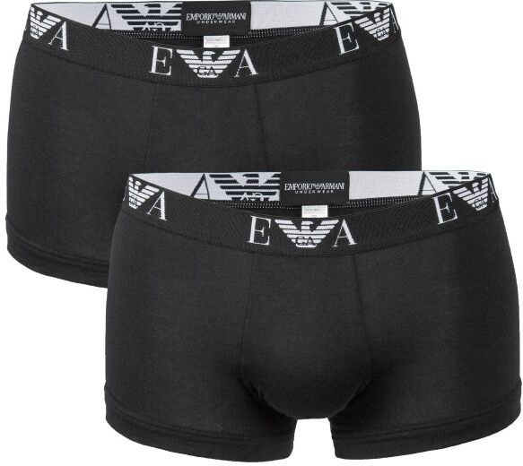 Emporio Armani 2-pakning Stretch Cotton Trunk - Black