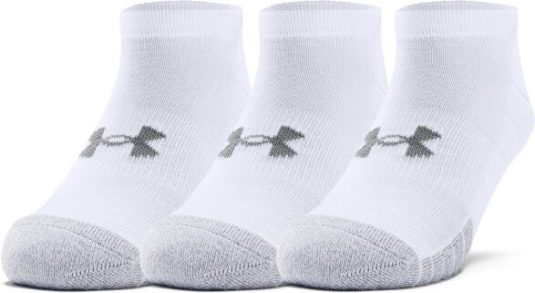 Under Armour 3-pakning HeatGear No Show Sock - White