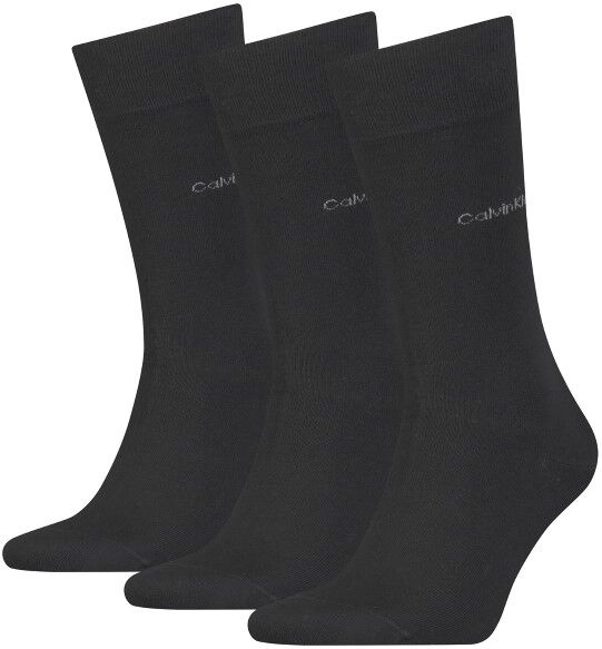 Calvin Klein 3-pakning Eric Cotton Flat Knit Socks - Black