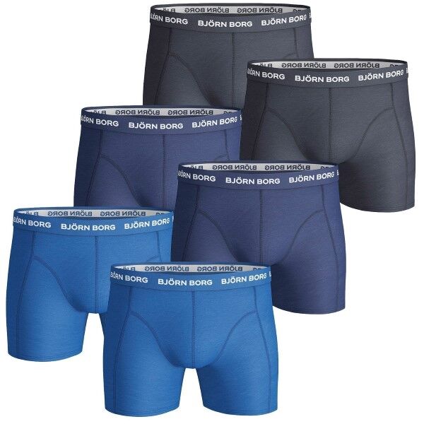 Björn Borg 6-pakning Essential Shorts - Navy/Blue * Kampanje *