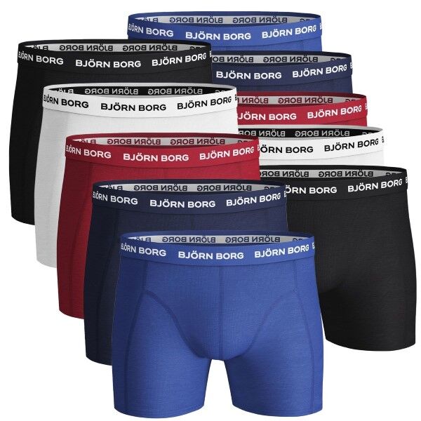 Björn Borg 10-pakning Essential Shorts Solids - Red/Blue