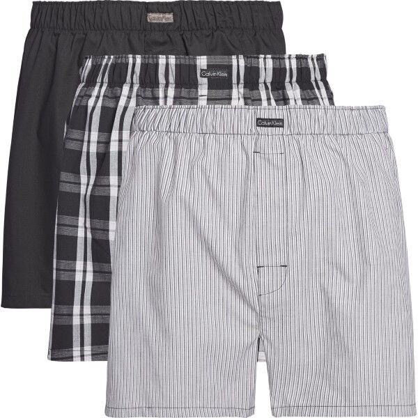 Calvin Klein 3-pakning Woven Boxers - Black pattern-2